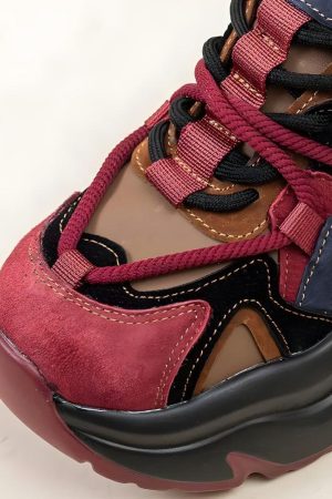 Quick Outfits, Modest Fashion Outfits Ideas Color Block Platform Sneakers