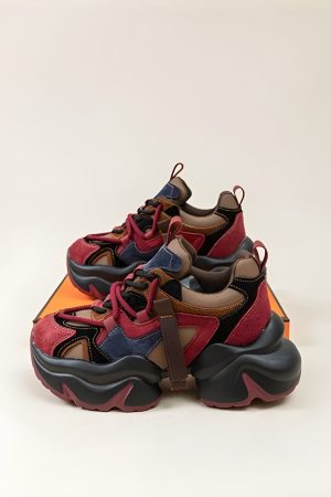 Quick Outfits, Modest Fashion Outfits Ideas Color Block Platform Sneakers