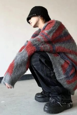 Quick Outfits, Modest Fashion Outfits Ideas Colorful Patterned Knitted Sweater