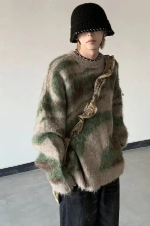 Quick Outfits, Modest Fashion Outfits Ideas Colorful Patterned Knitted Sweater