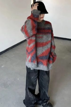 Quick Outfits, Modest Fashion Outfits Ideas Colorful Patterned Knitted Sweater