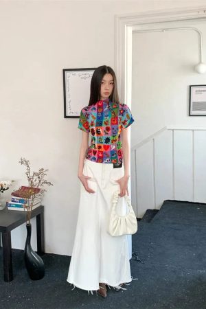 Quick Outfits, Modest Fashion Outfits Ideas Colorful Sketchbook Pleated Top