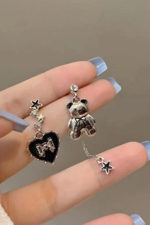 Quick Outfits, Modest Fashion Outfits Ideas Coquette Bear Bow Earrings