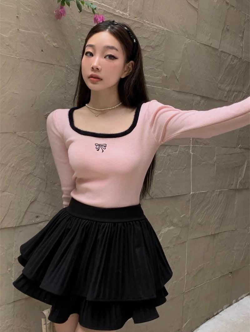 Quick Outfits, Modest Fashion Outfits Ideas Coquette Bow Fluffy Neck Top Quick Outfits, Modest Fashion Outfits Ideas Coquette Bow Fluffy Neck Top