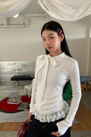 Quick Outfits, Modest Fashion Outfits Ideas Coquette Bow Neck Blouse