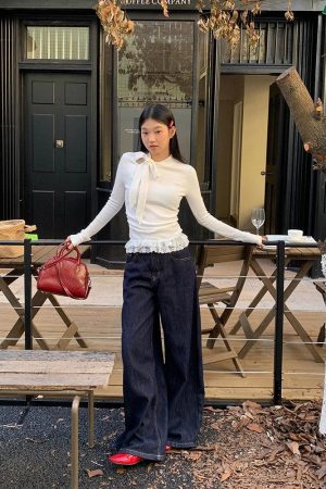 Quick Outfits, Modest Fashion Outfits Ideas Coquette Bow Neck Blouse