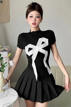 Quick Outfits, Modest Fashion Outfits Ideas Coquette Bow Patch Tee