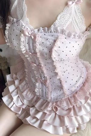 Quick Outfits, Modest Fashion Outfits Ideas Coquette Corset Top & Ruffled Mini Skirt Two Piece Set