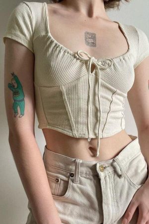 Quick Outfits, Modest Fashion Outfits Ideas Coquette Cropped Corset Top