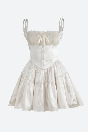 Quick Outfits, Modest Fashion Outfits Ideas Coquette Floral Satin Mini Dress