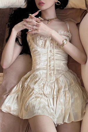 Quick Outfits, Modest Fashion Outfits Ideas Coquette Floral Satin Mini Dress