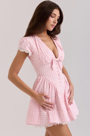 Quick Outfits, Modest Fashion Outfits Ideas Coquette Gingham Mini Dress