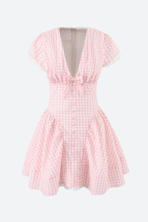Quick Outfits, Modest Fashion Outfits Ideas Coquette Gingham Mini Dress