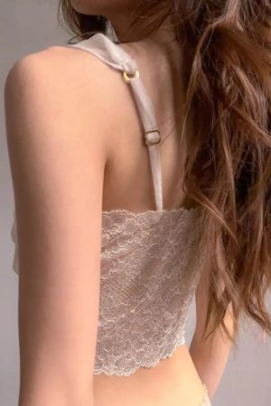 Quick Outfits, Modest Fashion Outfits Ideas Coquette Lace Mesh Bra Crop Top