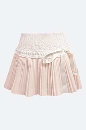 Quick Outfits, Modest Fashion Outfits Ideas Coquette Lace Pleated Mini Skirt