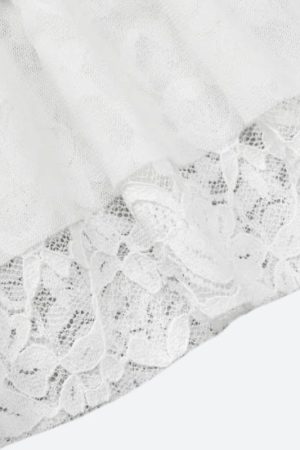 Quick Outfits, Modest Fashion Outfits Ideas Coquette Lace Top & Ruched Mini Skirt Two Piece Set