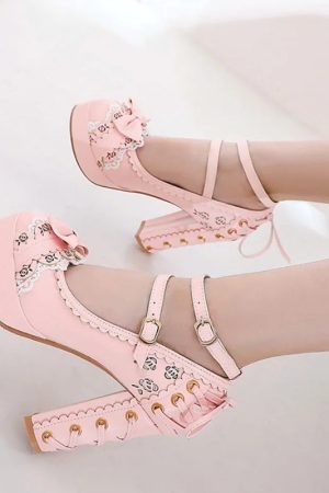 Quick Outfits, Modest Fashion Outfits Ideas Coquette Lace Up High Heels