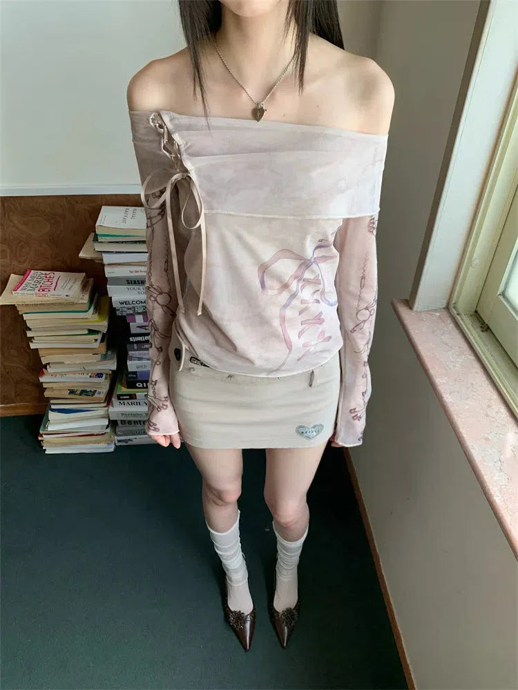 Quick Outfits, Modest Fashion Outfits Ideas Coquette Lace Up Off Shoulder Top Quick Outfits, Modest Fashion Outfits Ideas Coquette Lace Up Off Shoulder Top