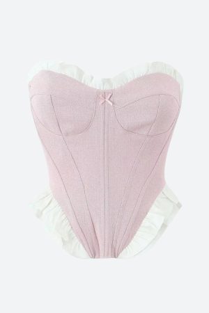 Quick Outfits, Modest Fashion Outfits Ideas Coquette Pink Corset Top