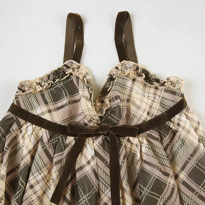 Quick Outfits, Modest Fashion Outfits Ideas Coquette Plaid Mini Dress Quick Outfits, Modest Fashion Outfits Ideas Coquette Plaid Mini Dress