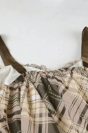 Quick Outfits, Modest Fashion Outfits Ideas Coquette Plaid Mini Dress