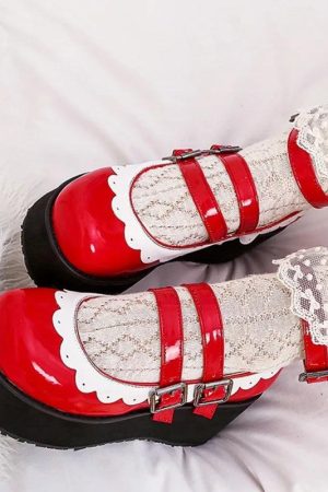 Quick Outfits, Modest Fashion Outfits Ideas Coquette Platform Mary Jane Shoes