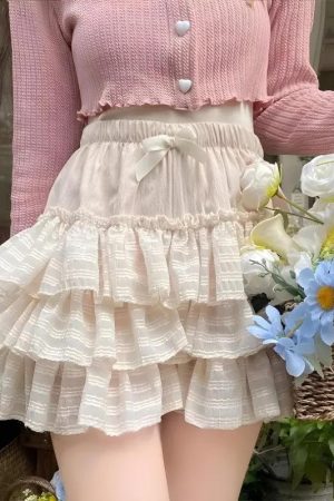 Quick Outfits, Modest Fashion Outfits Ideas Coquette Ruffle Mini Skirt