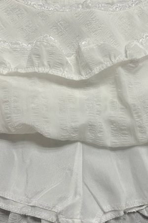 Quick Outfits, Modest Fashion Outfits Ideas Coquette Ruffled Lace Mini Skirt