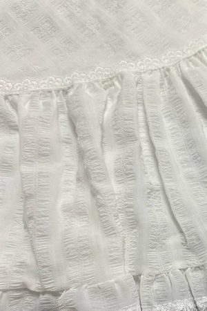 Quick Outfits, Modest Fashion Outfits Ideas Coquette Ruffled Lace Mini Skirt