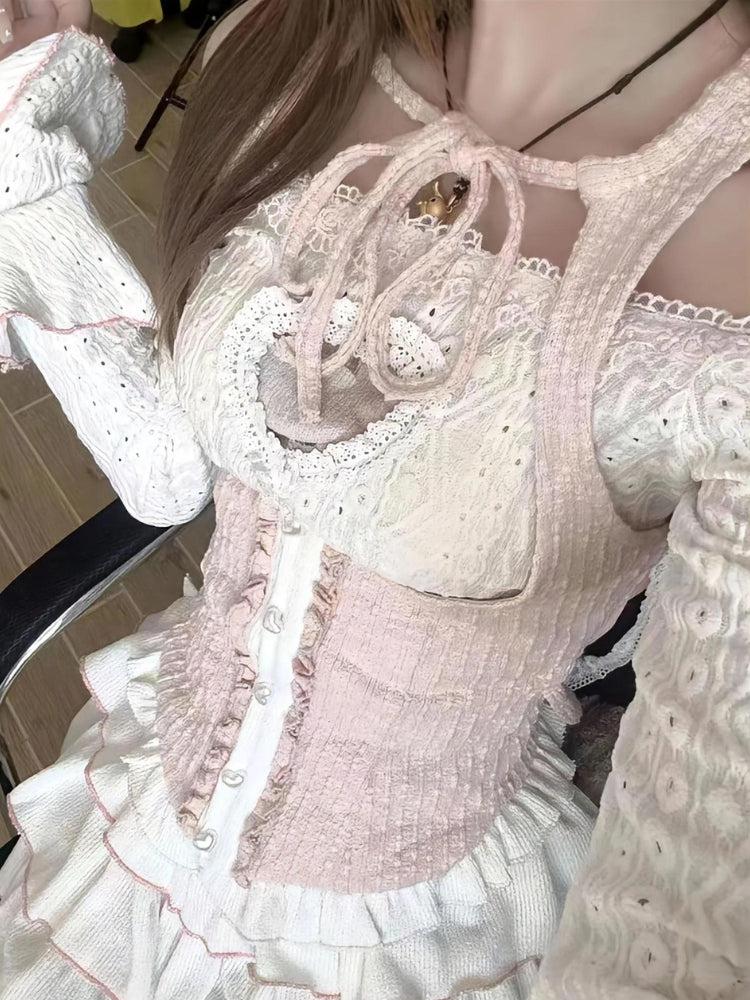 Quick Outfits, Modest Fashion Outfits Ideas Coquette Top & Mini Skirt Two Piece Set Quick Outfits, Modest Fashion Outfits Ideas Coquette Top & Mini Skirt Two Piece Set