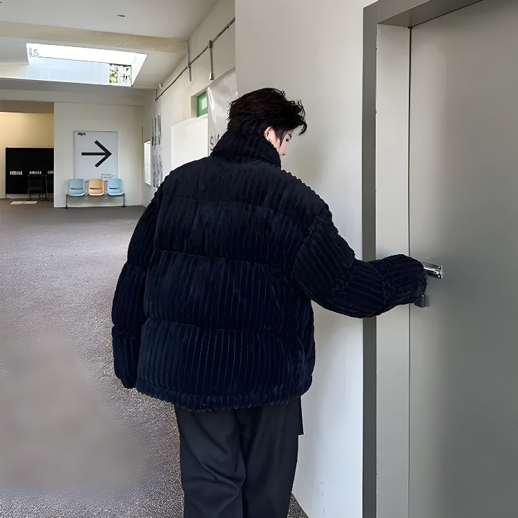 Quick Outfits, Modest Fashion Outfits Ideas Corduroy Buttoned Puffer Jacket Quick Outfits, Modest Fashion Outfits Ideas Corduroy Buttoned Puffer Jacket