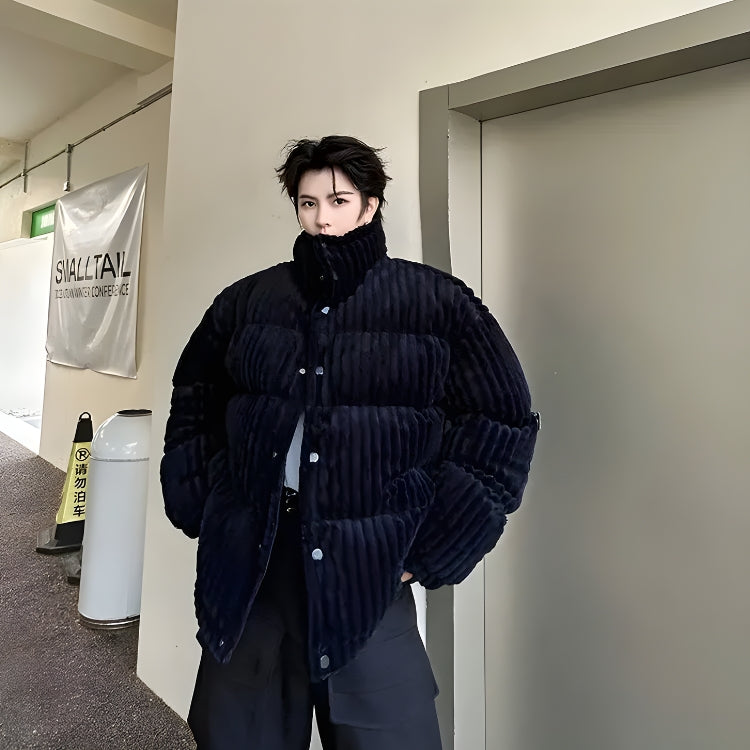 Quick Outfits, Modest Fashion Outfits Ideas Corduroy Buttoned Puffer Jacket Quick Outfits, Modest Fashion Outfits Ideas Corduroy Buttoned Puffer Jacket