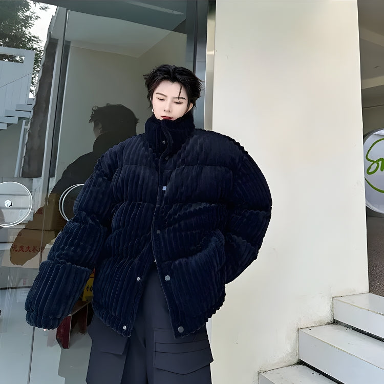 Quick Outfits, Modest Fashion Outfits Ideas Corduroy Buttoned Puffer Jacket Quick Outfits, Modest Fashion Outfits Ideas Corduroy Buttoned Puffer Jacket