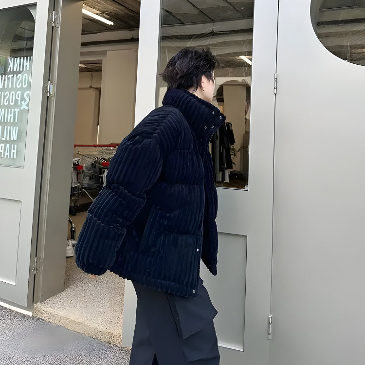 Quick Outfits, Modest Fashion Outfits Ideas Corduroy Buttoned Puffer Jacket Quick Outfits, Modest Fashion Outfits Ideas Corduroy Buttoned Puffer Jacket