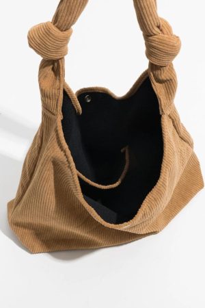 Quick Outfits, Modest Fashion Outfits Ideas Corduroy Hobo Shoulder Bag