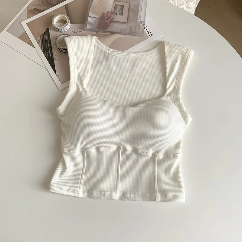 Quick Outfits, Modest Fashion Outfits Ideas Corduroy Square Neck Crop Top Quick Outfits, Modest Fashion Outfits Ideas Corduroy Square Neck Crop Top