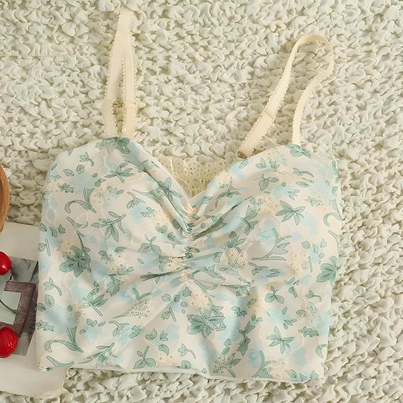 Quick Outfits, Modest Fashion Outfits Ideas Cottagecore Floral Crop Top Quick Outfits, Modest Fashion Outfits Ideas Cottagecore Floral Crop Top