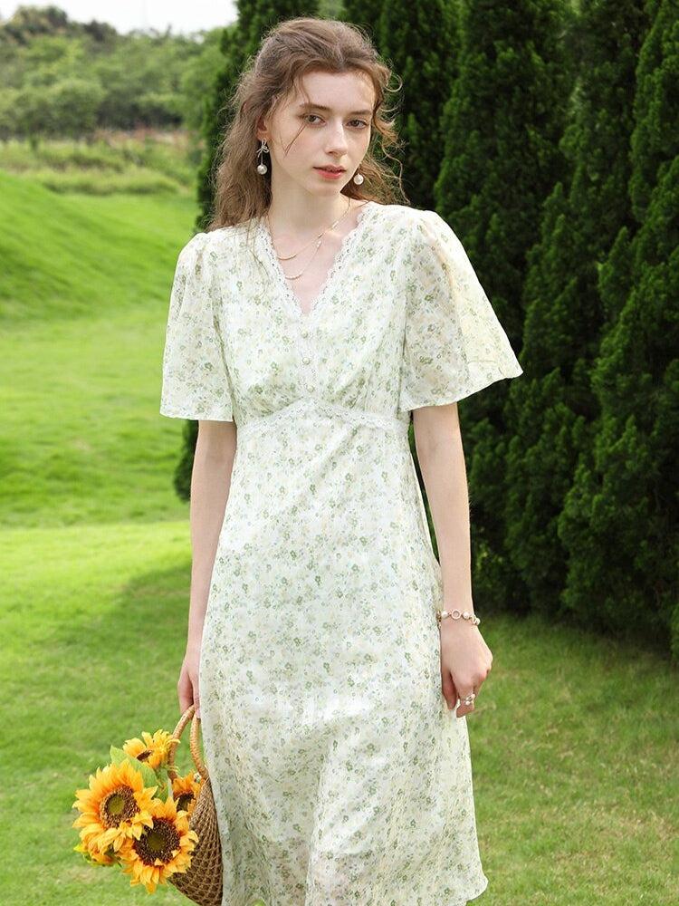 Quick Outfits, Modest Fashion Outfits Ideas Cottagecore Floral Midi Dress Quick Outfits, Modest Fashion Outfits Ideas Cottagecore Floral Midi Dress