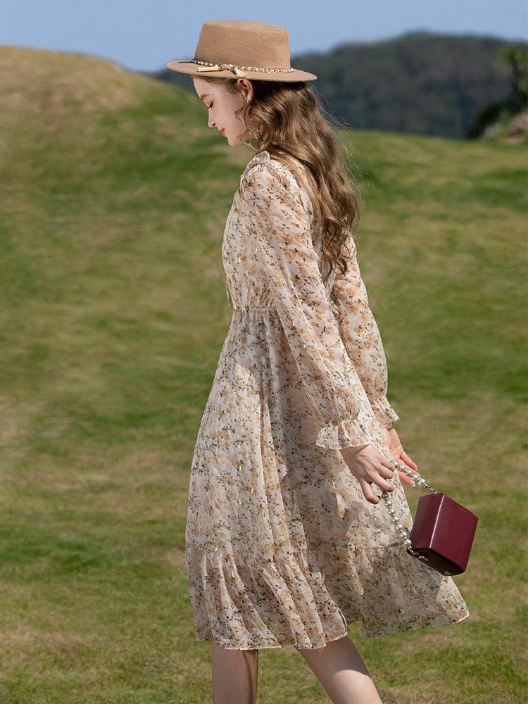 Quick Outfits, Modest Fashion Outfits Ideas Cottagecore Lace Detailed Floral Midi Dress Quick Outfits, Modest Fashion Outfits Ideas Cottagecore Lace Detailed Floral Midi Dress