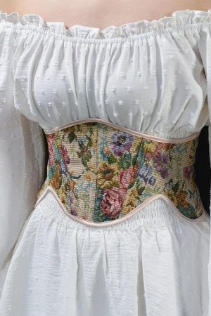 Quick Outfits, Modest Fashion Outfits Ideas Cottagecore Ribbon Lace Up Waist Corset