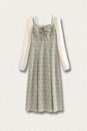 Quick Outfits, Modest Fashion Outfits Ideas Cottagecore Shirt Sleeve Floral Midi Dress