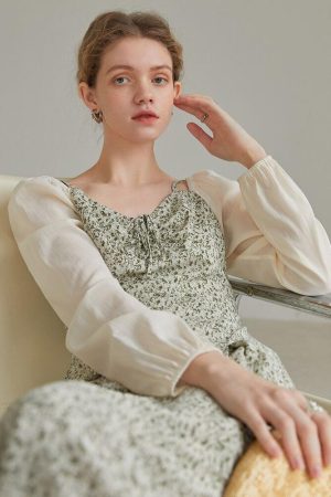 Quick Outfits, Modest Fashion Outfits Ideas Cottagecore Shirt Sleeve Floral Midi Dress