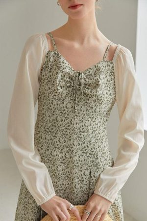 Quick Outfits, Modest Fashion Outfits Ideas Cottagecore Shirt Sleeve Floral Midi Dress