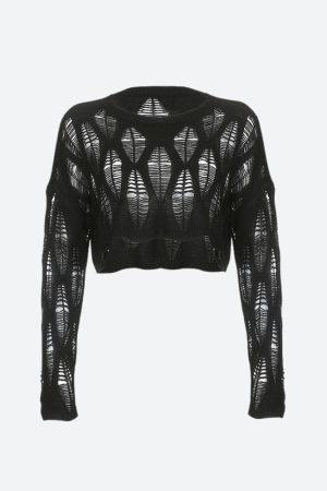 Quick Outfits, Modest Fashion Outfits Ideas Crochet Crop Sweater