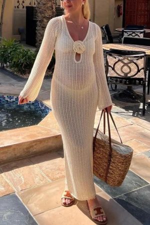 Quick Outfits, Modest Fashion Outfits Ideas Crochet Maxi Dress