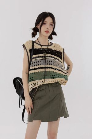 Quick Outfits, Modest Fashion Outfits Ideas Crochet Sweater Vest