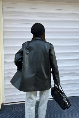 Quick Outfits, Modest Fashion Outfits Ideas Crocodile Blazer Jacket