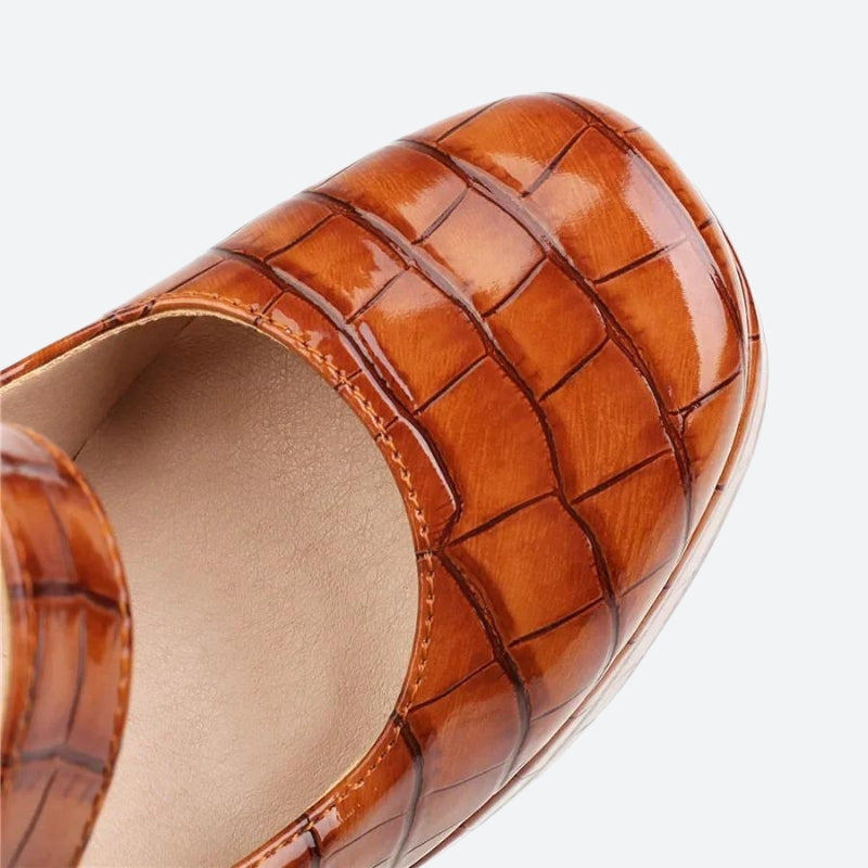 Quick Outfits, Modest Fashion Outfits Ideas Crocodile Square Toe Platform High Heels Quick Outfits, Modest Fashion Outfits Ideas Crocodile Square Toe Platform High Heels