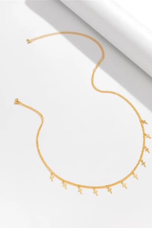 Quick Outfits, Modest Fashion Outfits Ideas Cross Belly Chain