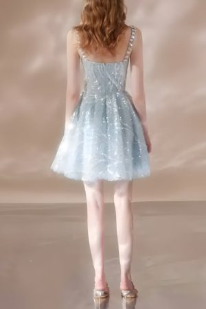 Quick Outfits, Modest Fashion Outfits Ideas Crystal Strap Sequin Mini Dress